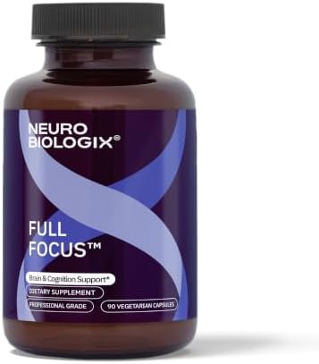 Neurobiologix Full Focus, Brain & Mood Support Supplement, 90 Capsules | Memory & Cognitive Function, Green Coffee Bean, Bacopa & SAM-E