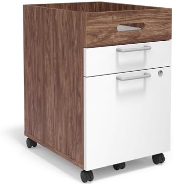 Union & Scale Staples Essentials 3-Drawer Vertical File Cabinet, Letter & Legal Size Documents, Lockable & Mobile, 21.3" D x 15.6" W x 24.3" H, Natural