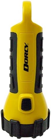 Dorcy 41-2521 Water Resistant Battery Powered Floating LED Flashlight with Carabiner Clip, Ideal for Camping and Outdoors, Bright Yellow