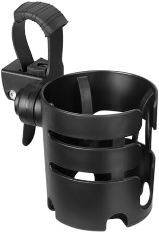 Accmor Stroller Cup Holder with Adjustable Strap, 360 Degree Rotatable Universal Cup Holder for Uppababy, Nuna, Doona Stroller