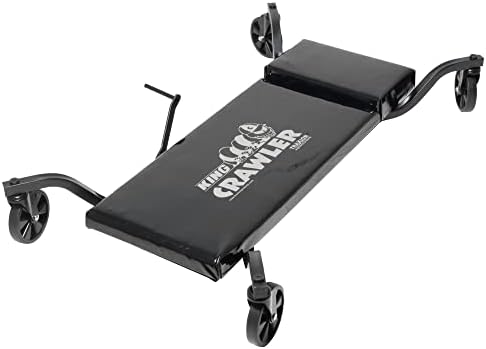 Traxion 1-200 King Crawler Rolling Automotive Mechanic Creeper W/All-Terrain 5" Casters,Black