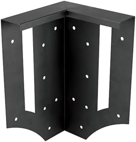 Plow & Hearth DIY Raised Garden Bed Corner Brackets - 6" L x 6" W x 10½"H | Solid Steel | Black Powder-Coated | Corrosion-Resistant | Easy Assembly