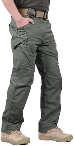 LABEYZON Men's Casual Cargo Work Pants Outdoor Lightweight Military Tactcial Pants for Men with 9 Pockets