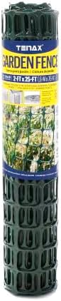 TENAX Garden Fence - Green, Durable, Lightweight - 3' x 25' - Plastic