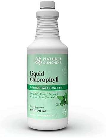 Nature's Sunshine Liquid Chlorophyll Extra Strength - Immunity Support, Detox & Cleanse, Chlorophyll Liquid Drops with Spearmint Oil, Natural Energy Boost, Internal Deodorant - 16 Fl Oz