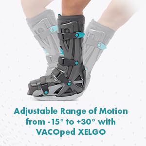 Achilles Tendon Rupture Fracture Boot, Range of Motion, XELGO Technology, German designed (Medium)