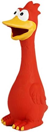 Tamu style Rubber Chicken Dog Toy, 11-Inch Yellow Screaming Squeaky Toy