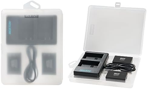 BESTON 2-Pack LP-E17 Battery and Charging Base for Canon EOS R50 R100 RP R10 R8, Rebel T8i, T7i, T6i, T6s, SL2, SL3, Powershot V1, EOS M3, M5