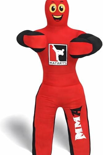 MMA Grappling Punching Dummy for Kids Combat Sports BJJ jiu Jitsu Judo Karate Taekwondo Wrestling Buddies Tackling and Boxing Dummies (47" / 4 Feet) - UNFILLED