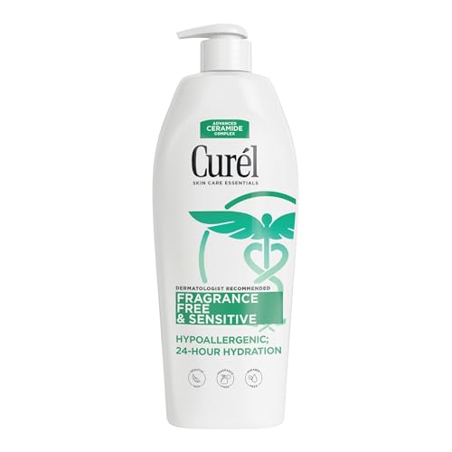 Curel Fragrance Free Comforting Body Lotion, Body and Hand Moisturizer for Dry, Sensitive Skin, 13 Ounce, with Advanced Ceramide Complex, Repairs Moisture Barrier | Non-Greasy Formula, Ceramide Moisturizer, Relieves Itchy Irritated Skin, Fragrance Free,…