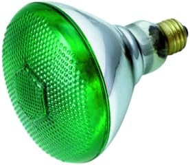 Satco S4424 100 Watt BR38 Incandescent 120 Volt Medium Base Light Bulb, Red