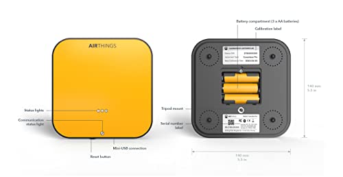 Airthings Corentium Pro Digital Radon Monitor, Portable