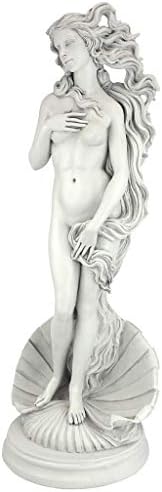 Design Toscano Birth of Venus, Roman Patroness of Love Indoor/Outdoor Garden Statue, 25 inches tall, Cast Stone Resin, Antique Stone Finish