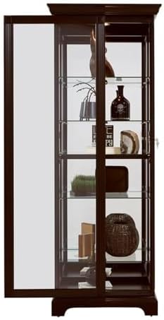 Pulaski Curio, 29 by 20 by 80-Inch, Dark Cherry Brown