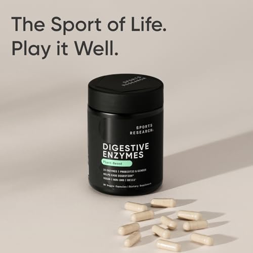Sports Research® Digestive Enzymes w/Probiotics, 90 Veggie Caps
