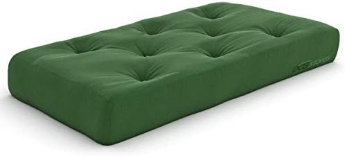 Nirvana Futons Extra Thick Premium 10-Inch Twin XL Futon Mattress, Khaki Twill - Made in USA