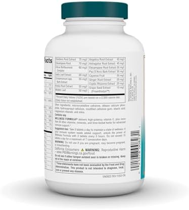 Source Naturals Wellness Formula, Advanced Immune Support* - 180 Tablets | Bio-Aligned Vitamins & Herbal Defense with Vitamin C Plus 30 other Vitamins, Minerals & Herbs for Immune System Support*