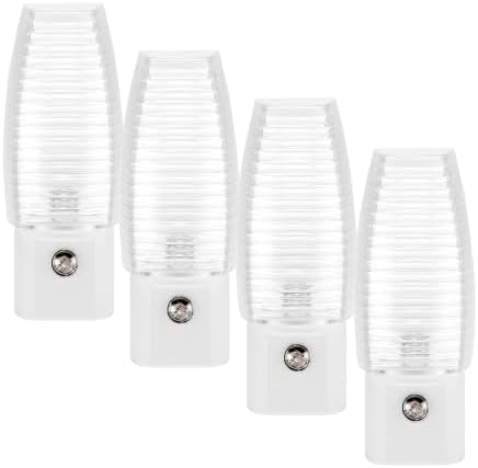 Maxxima LED Plug-in Night Light, Dusk to Dawn Sensor 5000K 5 Lumens, 6 Pack | Auto On/Off, Daylight, Bedroom Bathroom Hallway Senior Living Use