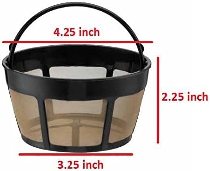 GOLDTONE Reusable 8-12 Cup Basket Coffee Filter fits Hamilton Beach Coffee Makers and Brewers. Replaces your Hamilton Beach Reusable Coffee Filter - BPA Free