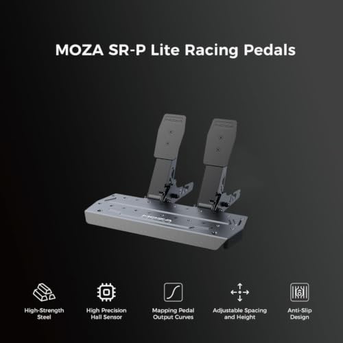 MOZA R5 All-in-One PC Gaming Racing Simulator 3PCS Bundle: 5.5Nm Direct Drive Wheel Base, 11-inch Racing Wheel, Anti-Slip Pedals and a Desk Clamp
