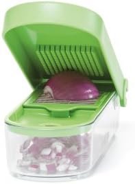 PrepWorks 3-Blade Dice & Slice Chopper – Multi-Function Vegetable and Fruit Cutter, Easy to Use, Stainless Steel Blades, BPA-Free