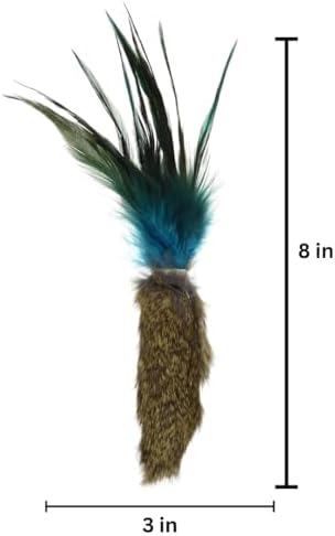 GoCat Da Fur Thing Cat Toy, Rabbit Fur and Feather Toy Stuffed with Catnip