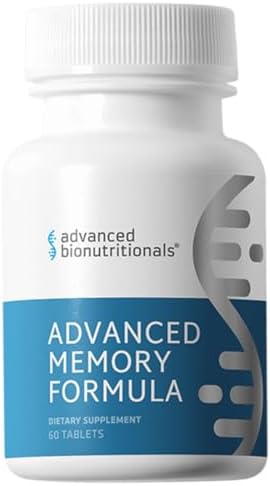 Advanced Bionutritionals Advanced Memory Formula, Brain Booster Supplement for Memory and Focus, Acetylcholine, Alpha-GPC, NeuroFactor, Manufactured in The USA, 60 Tablets