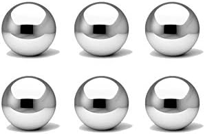Stainless Steel Gazing Ball, 6 Pcs 50-150 mm Mirror Polished Hollow Ball Reflective Garden Sphere, Floating Pond Balls Seamless Gazing Globe for Home Garden Ornament Decorations (6 Pcs Mix)