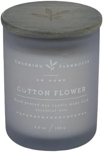 Charming Farmhouse by DW Home Vanilla Brûlée Scented Candle, 8 oz Wooden Wick Candle, Vanilla Bean, Toffee & Toasted Marshmallow Fragrance, Up to 40H Burn Time