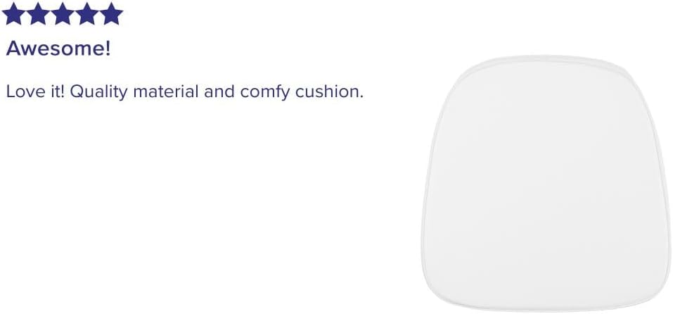Flash Furniture Soft Black Fabric Chiavari Chair Cushion | Soft Fabric, Hook and Loop Fastener, Replacement Cushion