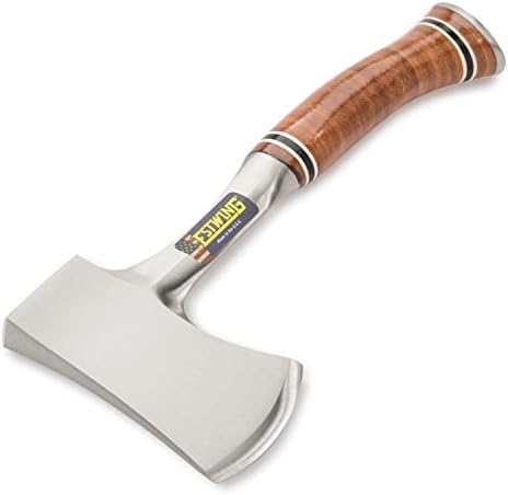 ESTWING Sportsman's Axe - 14" USA Made Special Edition Camping Hatchet with Forged Steel Construction & Genuine Leather Grip - E24ASEA | Made in USA, Outdoor Versatility, Genuine Leather Grip, Forged In One Piece, Heavy Duty Sheath