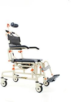 ShowerBuddy SB3T Roll in Bath Shower Commode Chair with Tilt | Adjustable Height With Swing Away Footrests and Armrests | Perfect Mobility Companion