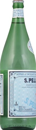 S.Pellegrino Sparkling Natural Mineral Water, 6 Pack of Glass Bottles