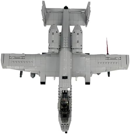 General Jim's A-10 Thunderbolt II Warthog Fighter Jet Building Blocks Set 931 Pieces Cold War Attack Aircraft Model Plane with Opening Cockpit
