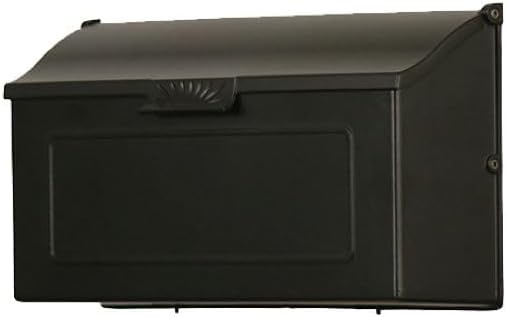 Special Lite Horizon Horizontal Wall Mount Mailbox - Black Aluminum Mailbox for Wall Mount - SHH-1006-BLK