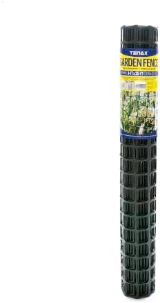 TENAX Garden Fence - Green, Durable, Lightweight - 3' x 25' - Plastic