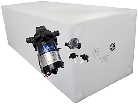 Class A Customs | 75 Gallon RV Concession Fresh Water Holding Tank with 12 Volt Water Pump | T-7500-PUMP