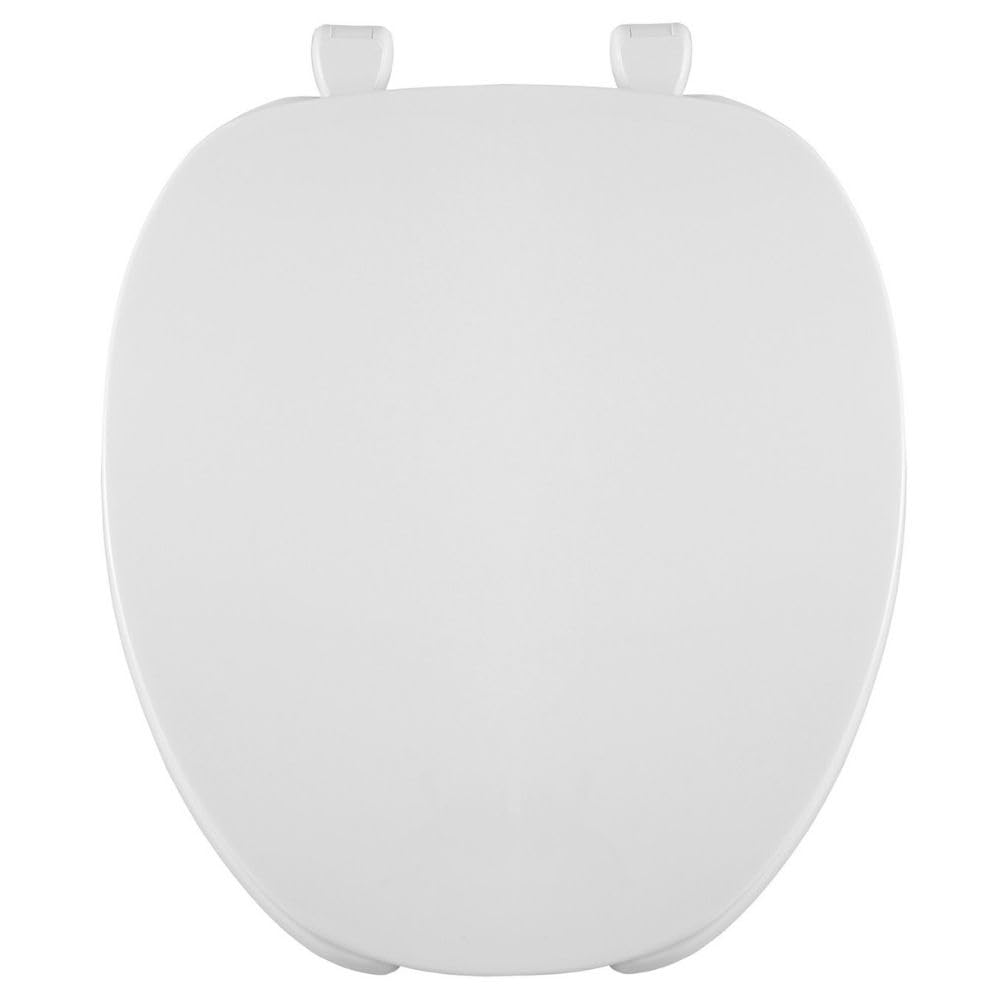 Centoco Toilet Seat Elongated, Residential, Top Mount Plastic Hinge, Black | Plastic, Closed Front, Cover, Made in the USA, 600-407