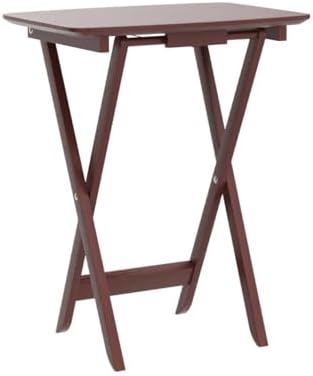 Winsome Darlene Set of 2 Foldable Snack Tables, Walnut, 26"