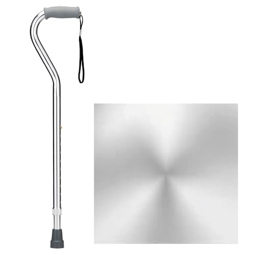 NOVA Heavy Duty Bariatric Walking Cane for Seniors, Men & Women – 500 lb Weight Capacity Offset Cane, Lightweight Adjustable Walking Stick with Soft Foam Grip, Wrist Strap & Non-Slip Tip