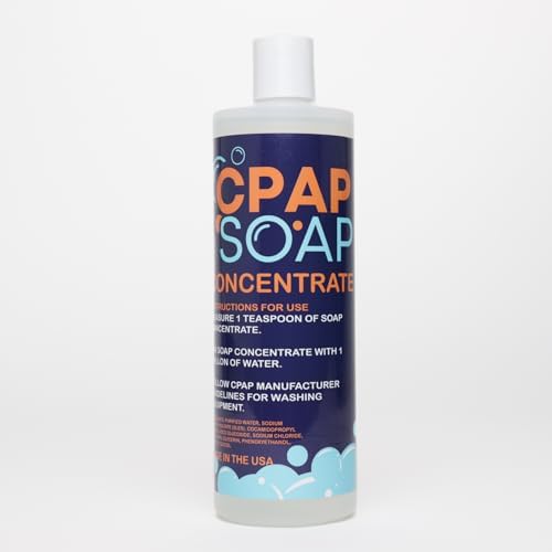 Concentrate, 16 Fl Oz Liquid Cleaning Solution for Mask, Hose, and Accessories - CPAP Cleaning Supplies - Alcohol, Fragrance