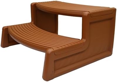 Confer Plastics Resin Multi Purpose Outdoor Non Slip Portable Spa and Hot Tub Handi-Step Deck Patio Steps Accessories, Charcoal Grey