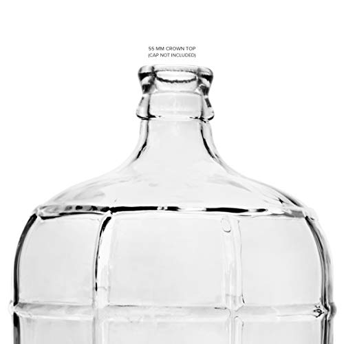 3 Gallon Round Glass Carboy Fits 30mm Cork Finish or 55mm Push Cap Home Brew (Clear Glass) (BT3GG)
