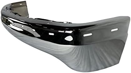Chrome, Steel Front Bumper Impact Bar Fascia Compatible with 1999 2000 2001 2002 Chevy Silverado Pickup 99-02, GM1002376