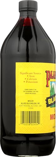 Plantation Organic Blackstrap Molasses 31 oz – Unsulphured, USDA Organic, Rich Robust Flavor for Baking, Cooking & Beverages; Natural Sweetener.