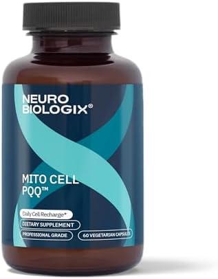 Neurobiologix Mito Cell PQQ Energy & Focus, CoQ10 & NADH, 60 Capsules | Vitamin C, Acetyl L-Carnitine & Antioxidants, Mitochondrial Support