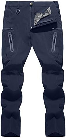 TACVASEN Men's Lightweight Hiking Tactical Pants Waterproof Quick Dry Cargo Work Rain Outdoor Pants 8 Pockets