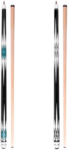 Pool Cue Stick - 58 inch Maple Billiard Pool Stick (Multicolour) | Imitation Turquoise Design, 18-21oz Weight Options, 13mm Leather Tip, For Beginner & Intermediate Player