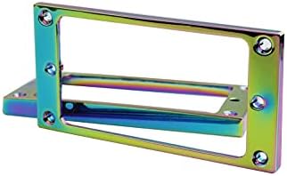 Guyker Flat Metal Humbucker Pickup Mounting Ring Set - Bridge Neck Pickups Cover Frame Replacement Part for Electric Guitar or Precision Bass(2PCS