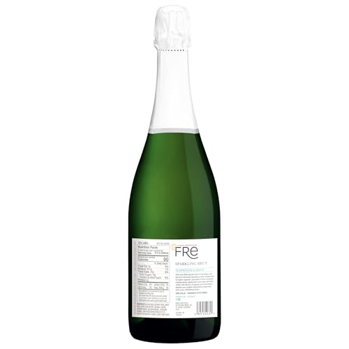 Sutter Home Fre Sparkling Brut from California Vineyards - Bubbles of Green Apple and Ripe Pear Aromas with a Dry Refreshing Finish